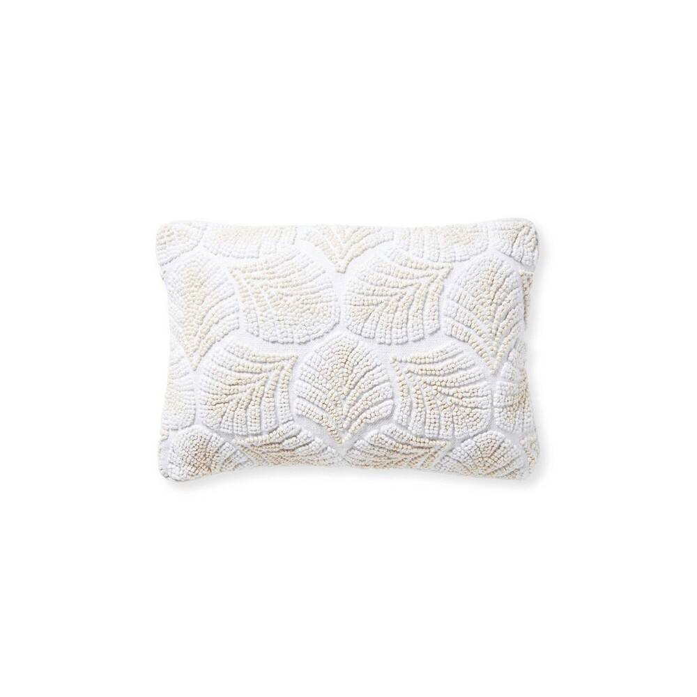 Serena & Lily Hawthorne Pillow Cover 12" x 18" Ivory White NWT